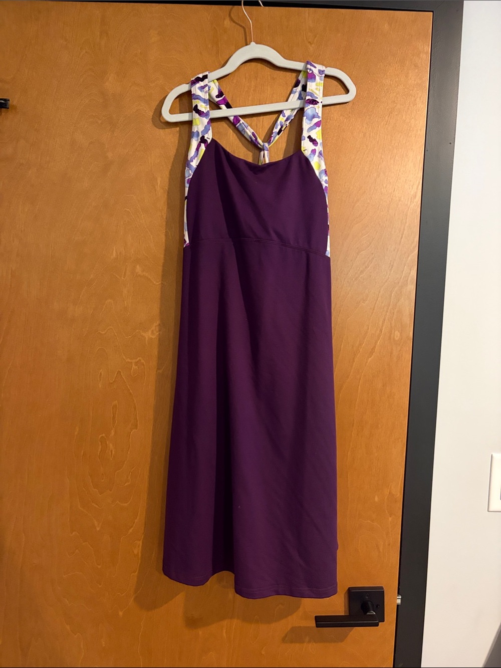 Title Nine Plum Midi Dress with Printed Straps